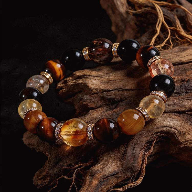 天然虎眼黄塔晶多宝手链【含师傅祈福，发货周期7-20天】
