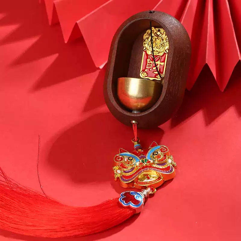 狮狮如意·召财风铃门挂本命年幸运物挂饰家居【含师傅祈福，发货周期7-20天】